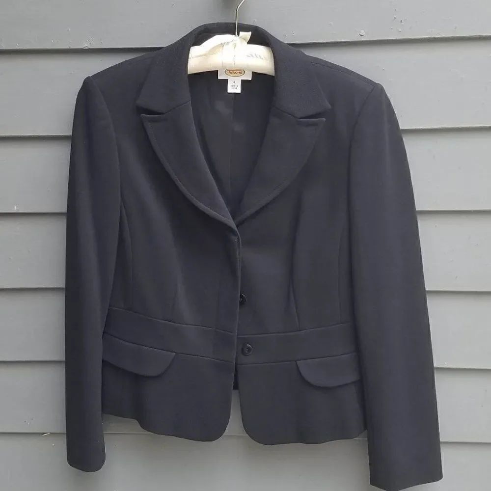 Talbots Black Italian Fabrics Blazer Size 8